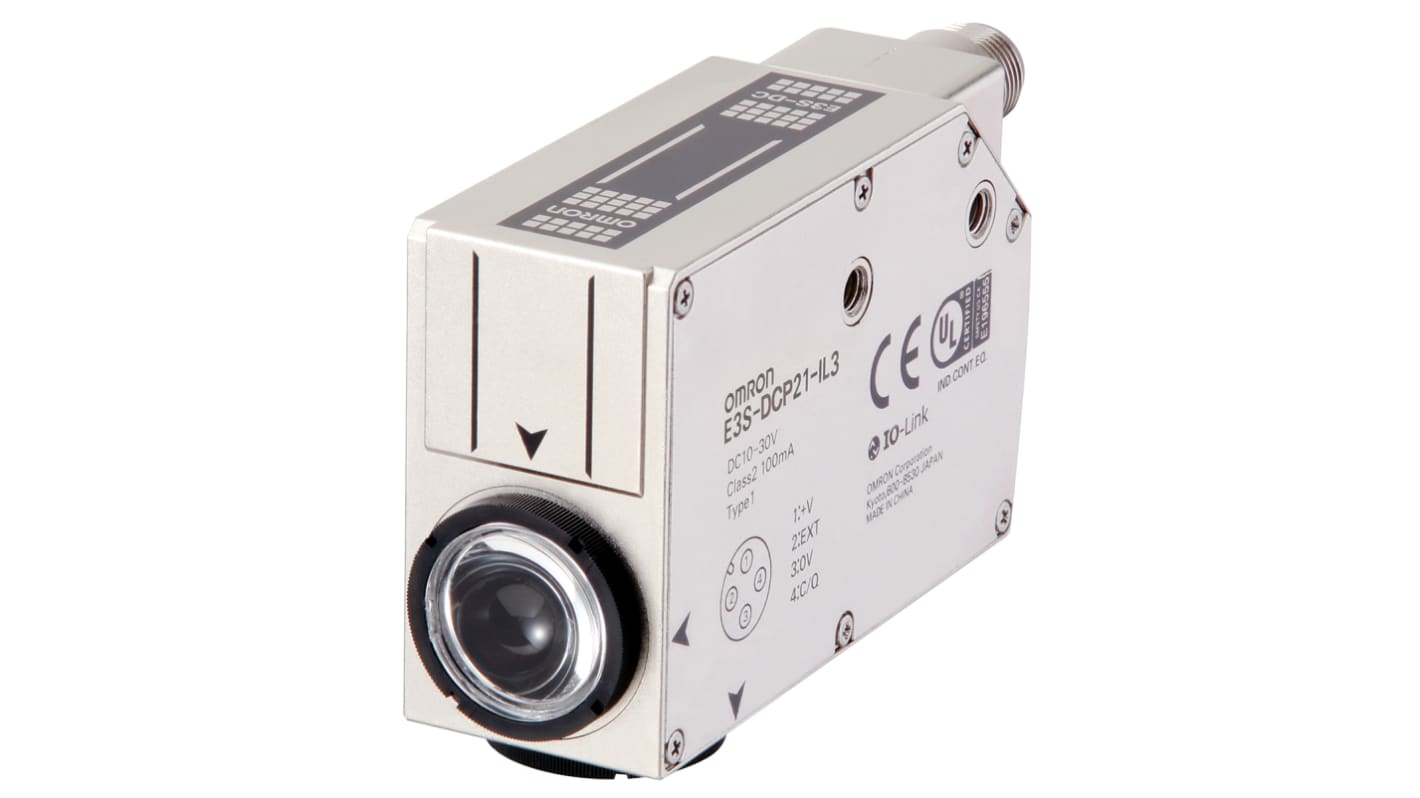 Fotocélula rectangular Omron, Sistema Difuso, alcance 10 mm, salida NPN, Conector de M12 4 clavijas, IP67