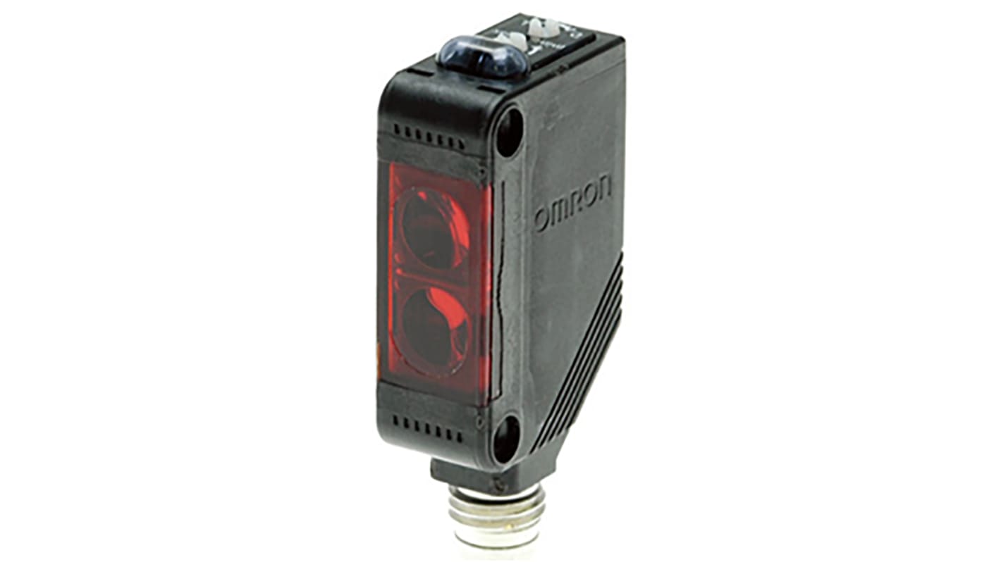 Omron E3Z Kubisch Optischer Sensor, Diffus, Bereich 120 mm, PNP Ausgang, 4-poliger M8-Steckverbinder