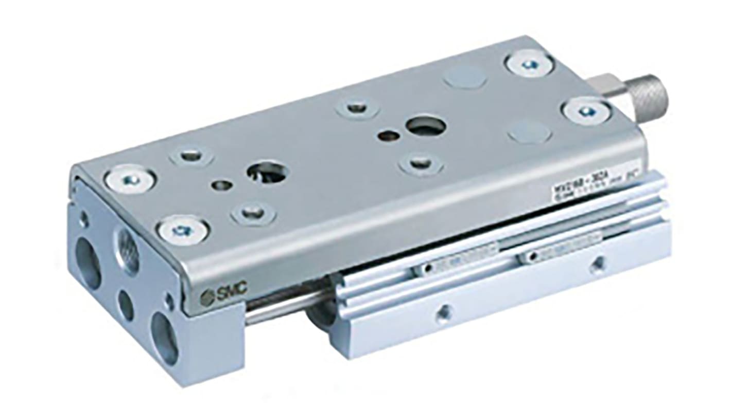 SMC Pneumatic Guided Cylinder - 12mm Bore, 100mm Stroke, MXQC Series, Double Acting