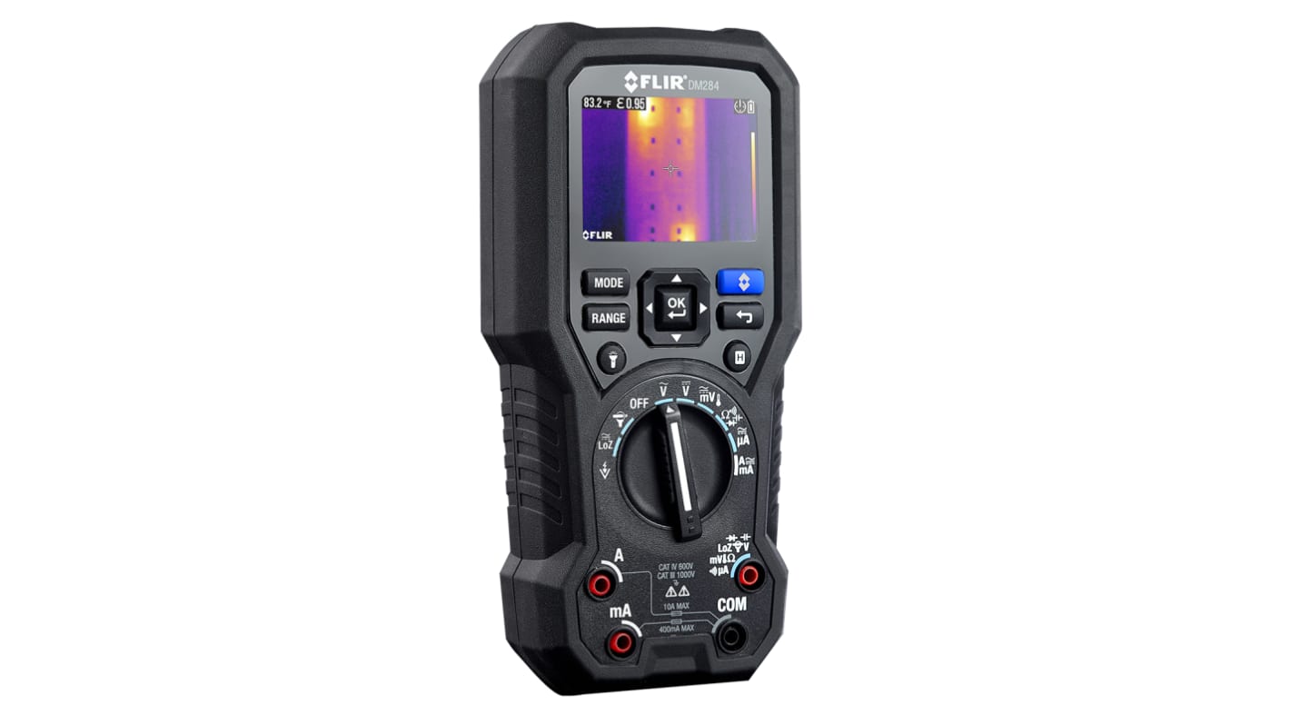 FLIR DM284 Multimeter, 10A ac, 1000V ac, RSCAL kalibreret