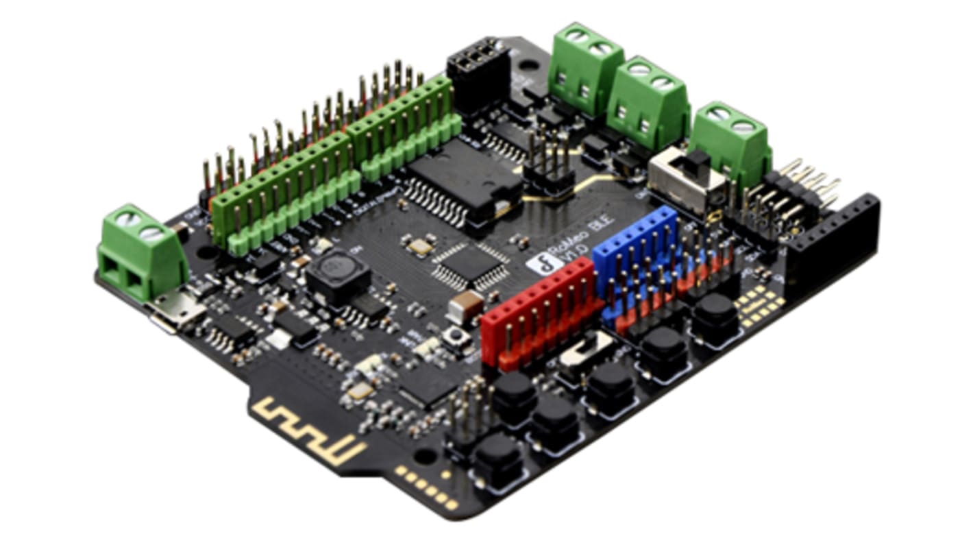 Vyhodnocovací deska, typ motoru: DC, ATmega328P, L298N, TI CC2540, Romeo BLE - Arduino Robot, pro použití s: Roboty