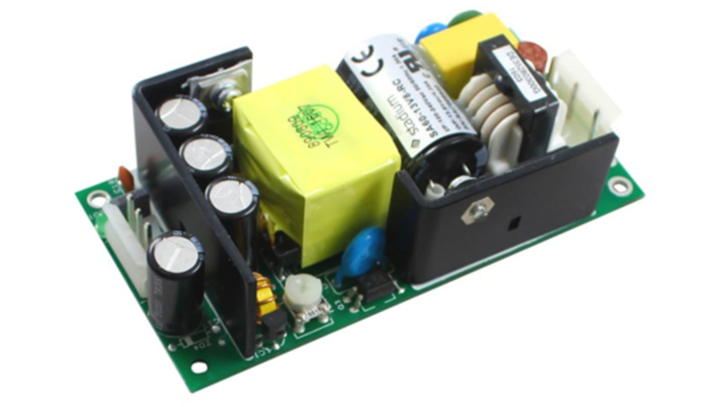 RS PRO Embedded Switch Mode Power Supply (SMPS), 5V dc, 8A, 60W, 1 Output, 100 → 230V ac Input Voltage