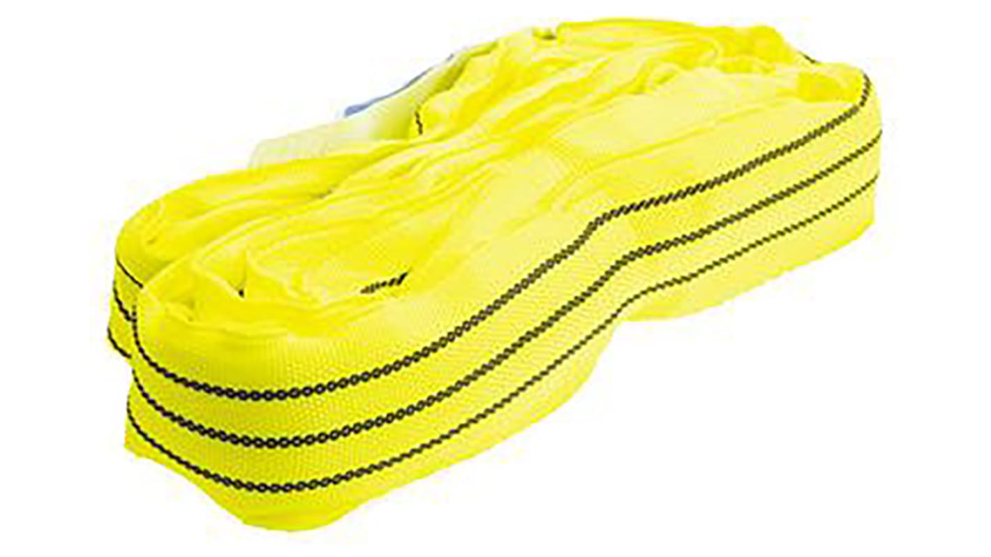 RS PRO 0.5m Yellow Lifting Sling Round, 3t