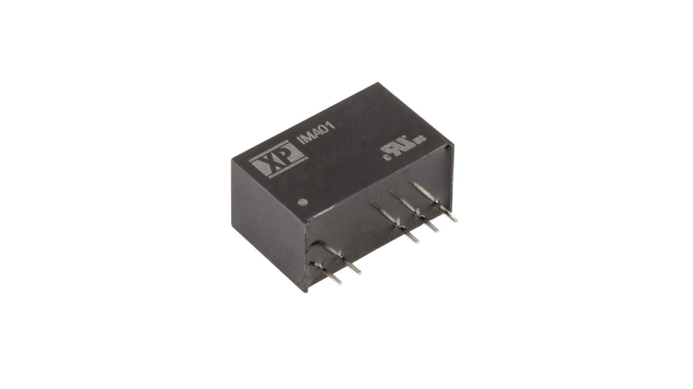 XP Power IMA01 Isolated DC-DC Converter, 3.3V dc/ 300mA Output, 4.5 → 5.5 V dc Input, 1W, Through Hole, +75°C