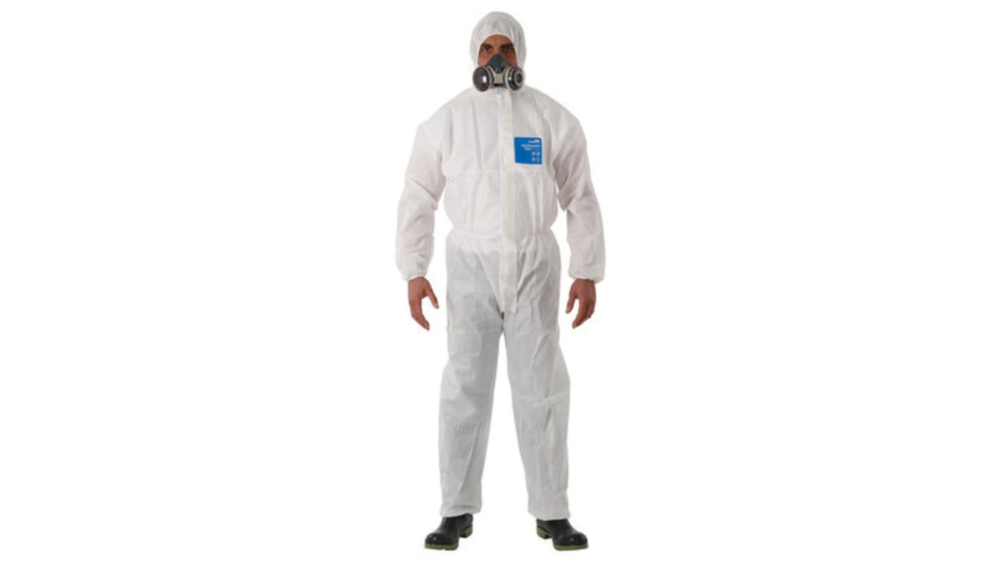 Tuta Microgard da uomo tg. M, in Tessuto SMS, col. Colore bianco