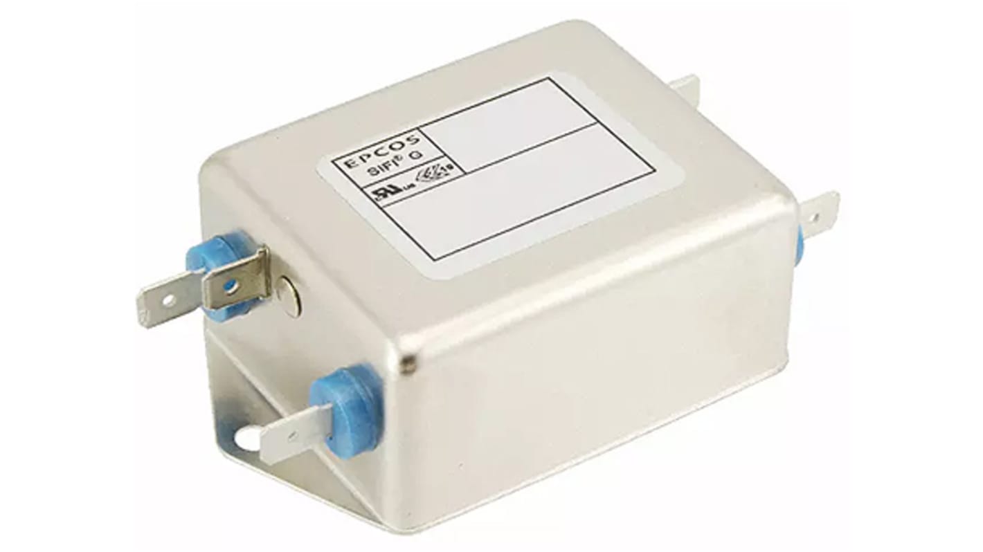 EPCOS B84112G EMV-Filter, 250 V ac/dc, 12A, Gehäusemontage, Öse, Laschensteckverbinder, 1-phasig 0 mA / 50 →