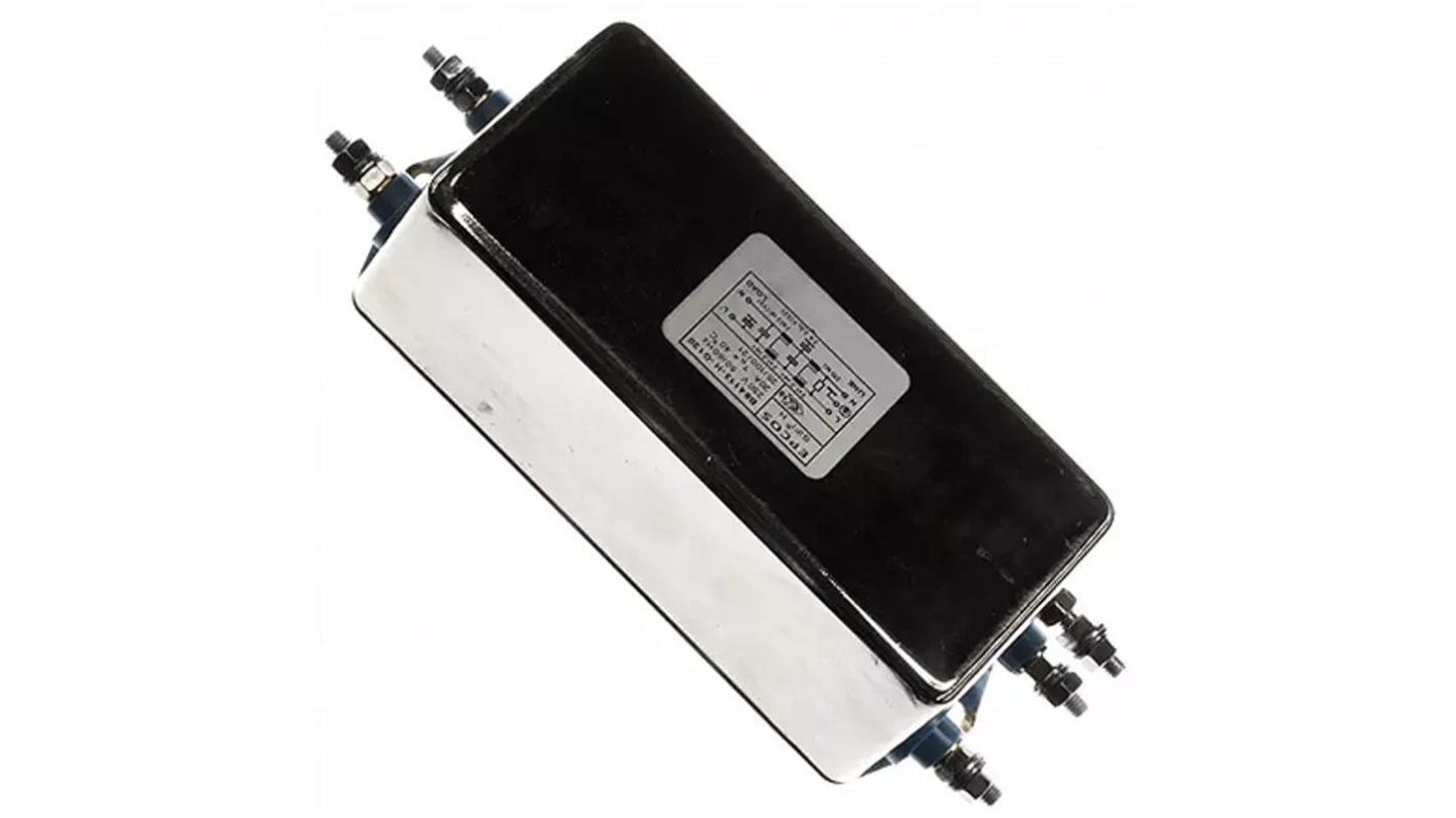 EPCOS, B84113H 20A 250 V ac/dc 50 → 60Hz, Chassis Mount EMC Filter, Screw, Single Phase