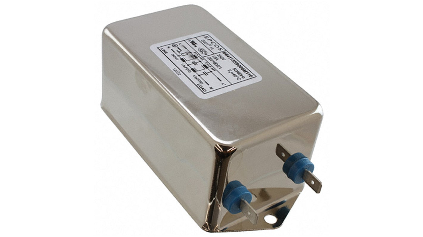 EPCOS, B84113H 36A 250 V ac/dc 50 → 60Hz, Chassis Mount EMC Filter, Screw, Single Phase