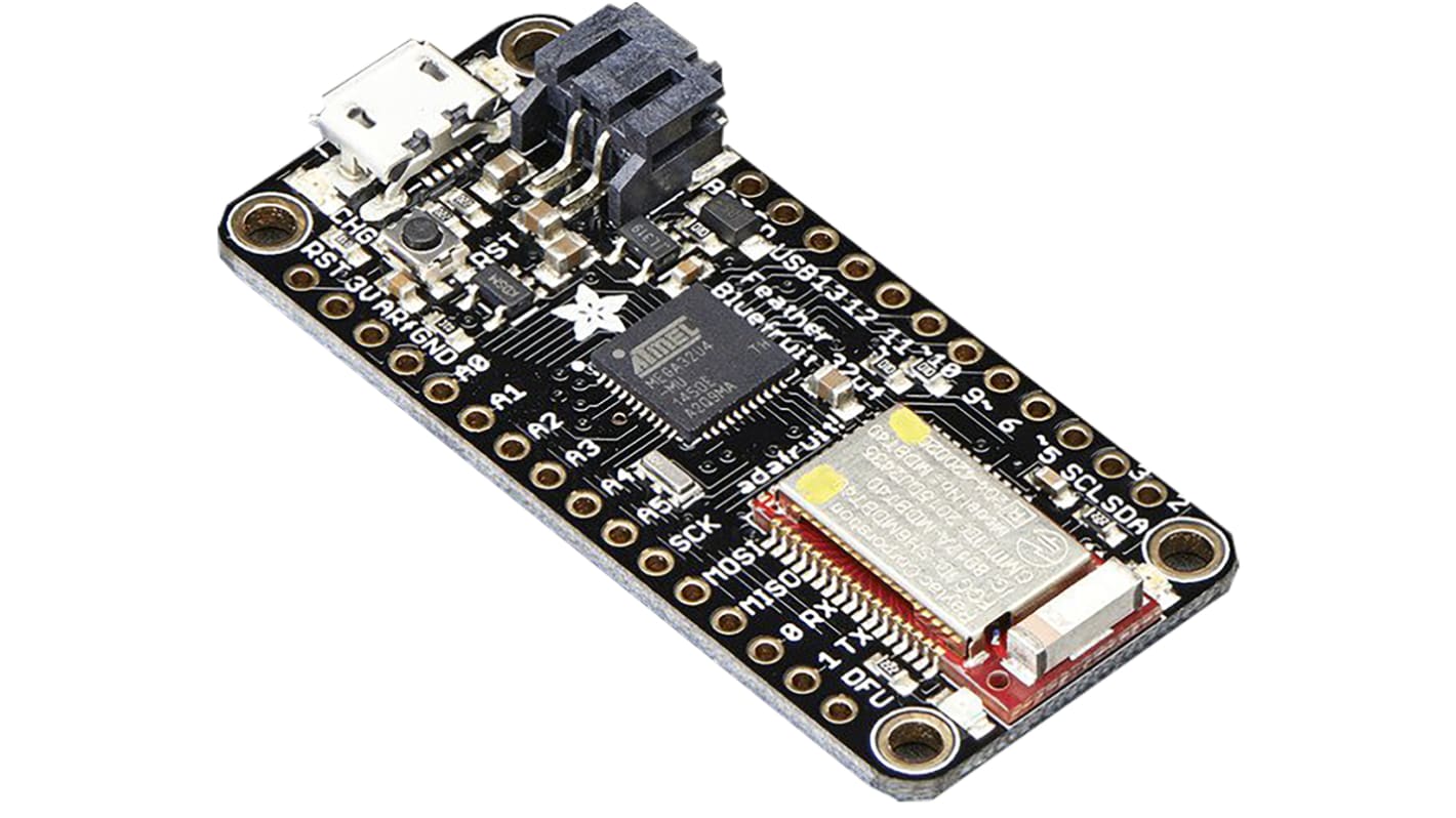 Placa de desarrollo Feather 32u4 Bluefruit LE de ADAFRUIT INDUSTRIES