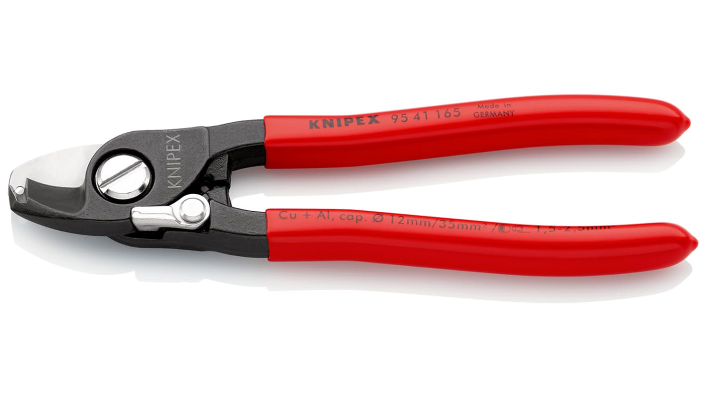 Knipex ニッパー 全体長さ：165 mm 最大切断能力：12mm, 95 41 165