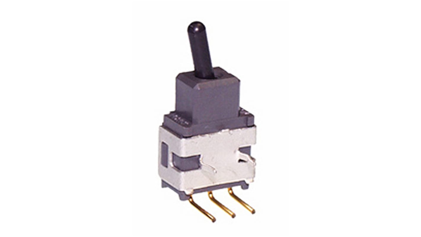 NKK Switches Toggle Switch, Through Hole Mount, On-On, SPDT, PC Terminal Terminal, 28V ac/dc