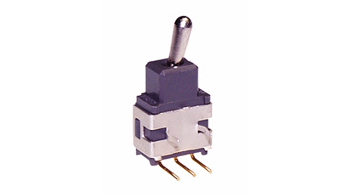 NKK Switches Toggle Switch, Through Hole Mount, On-On, SPDT, PC Terminal Terminal, 28V ac/dc