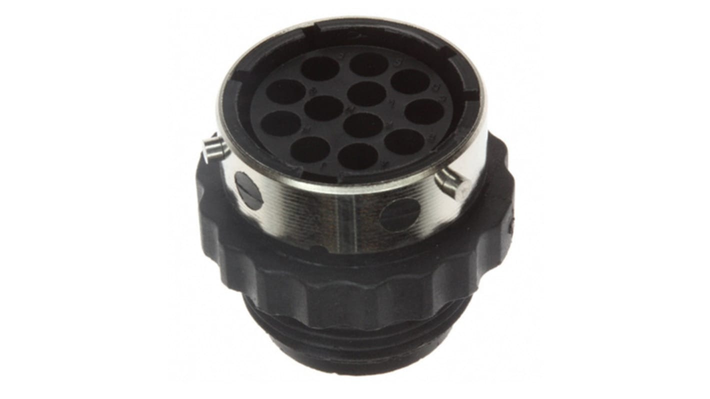 Conector circular Souriau Sunbank by Eaton macho serie UTG de 12 vías hembra, tamaño carcasa 14, montaje aéreo, IP65