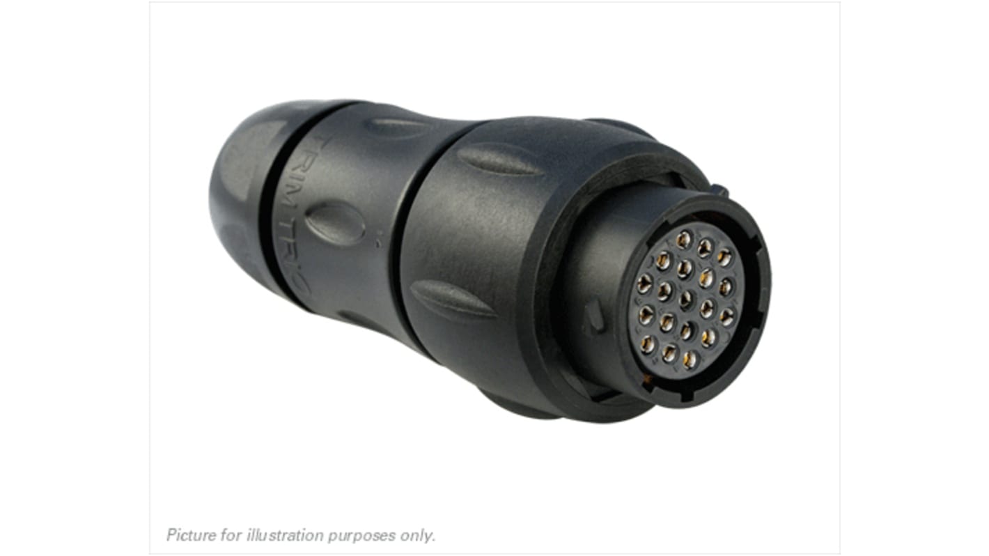 Souriau Sunbank by Eaton Circular Connector, 19 Contacts, In-line, Plug, Female, IP68, IP69K, UTS Series