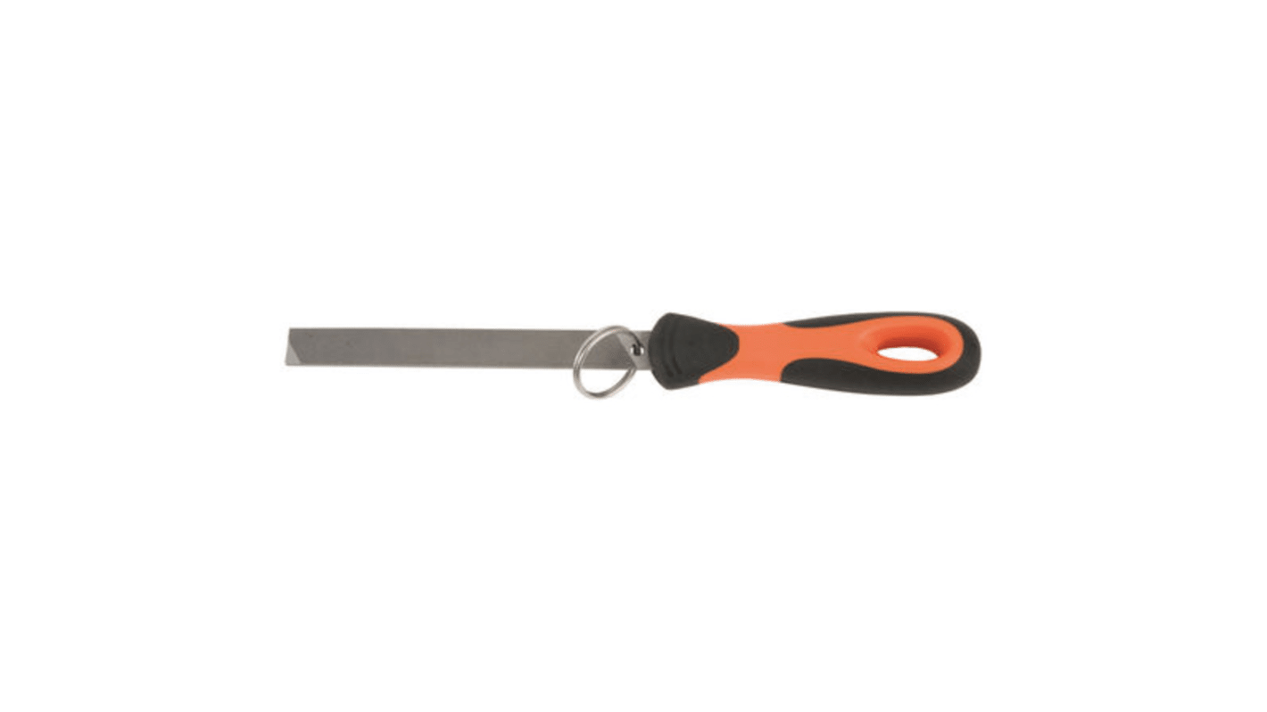 Bahco 150mm, Second Cut, Flat Engineers File With Soft-Grip Handle