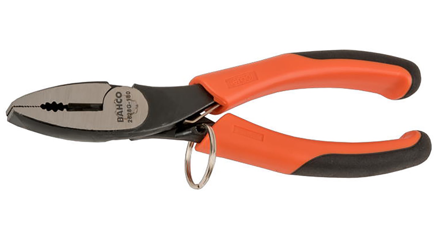 Bahco Combination Pliers, 160 mm Overall, Straight Tip, 33mm Jaw