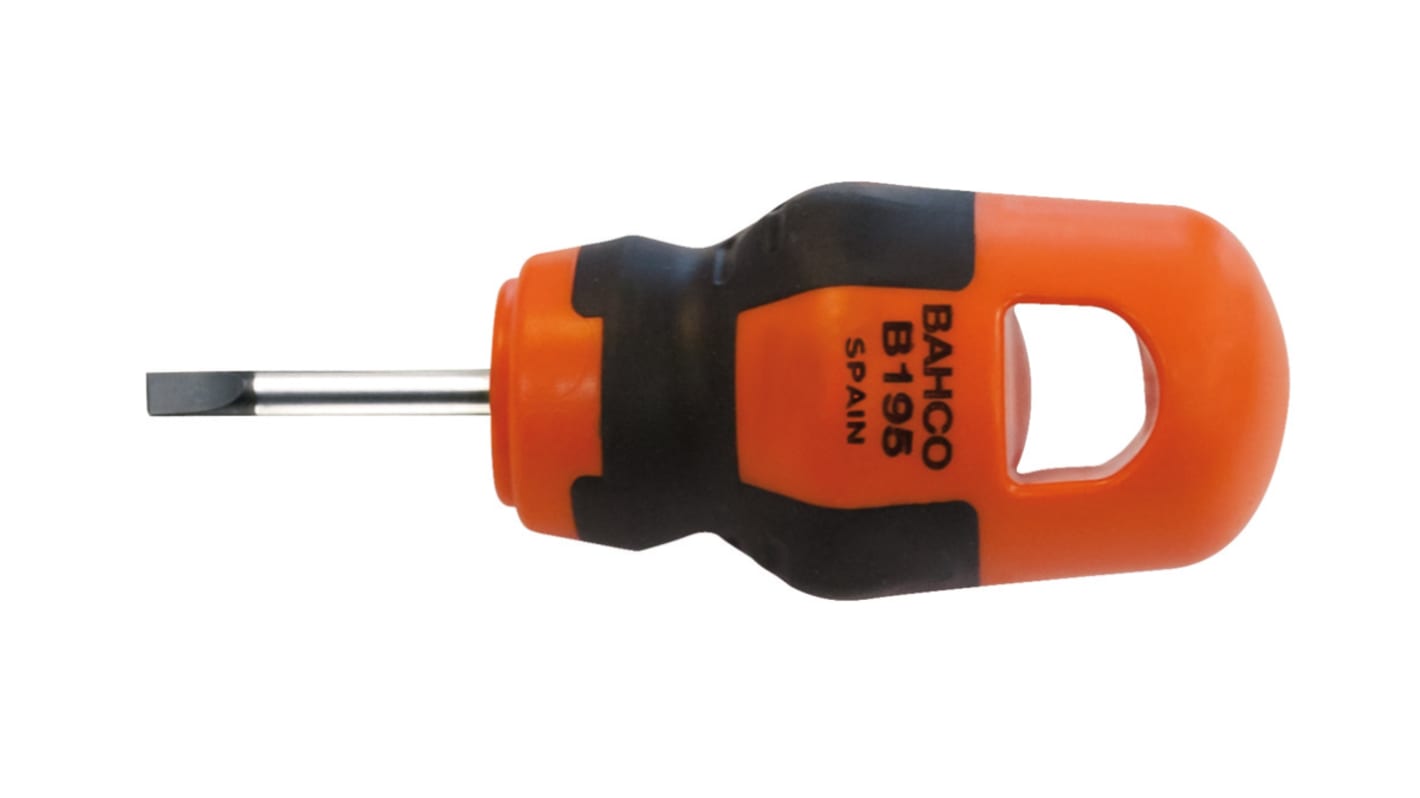 Bahco Flat Screwdriver, 6 x 1.2 mm Tip, 25 mm Blade, 85 mm Overall