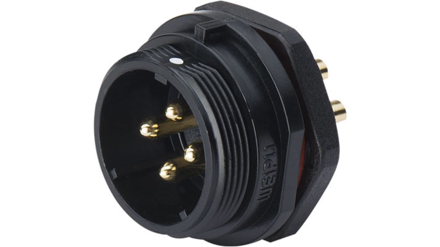 RS PRO Circular Connector, 5 Contacts, Panel Mount, Plug, Male, IP68