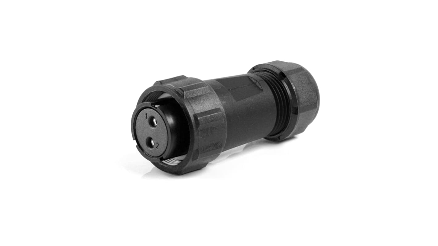 Conector circular RS PRO hembra de 2 vías hembra, montaje aéreo, IP68