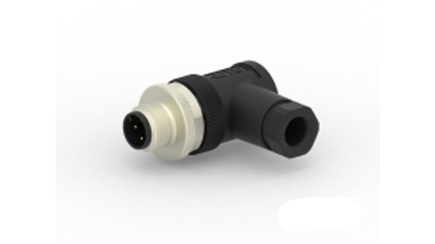 TE Connectivity Circular Connector, 4 Contacts, Cable Mount, M12 Connector, Plug, Male, IP67, T411 Series