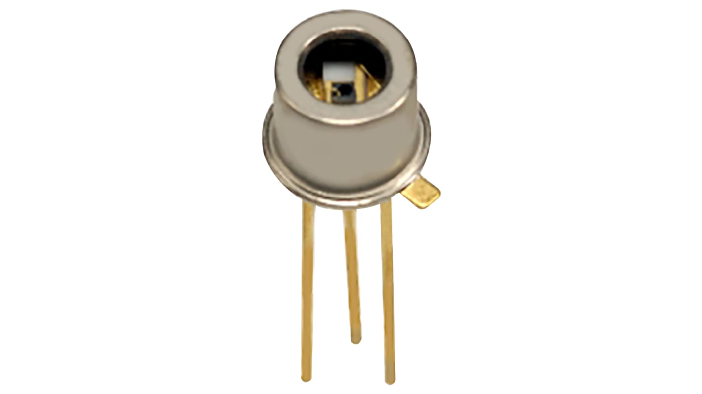 Fotodiodo Hamamatsu 3 pin, 0.52A/W, 760nm, rilevamento Infrarossi, luce visibile, TO-18