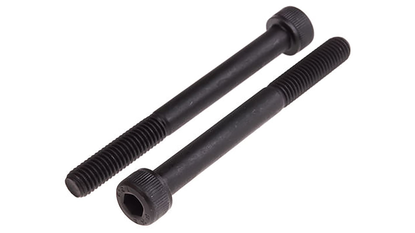 RS PRO Black, Self-Colour Steel Hex Socket Cap Screw, DIN 912, M16 x 65mm