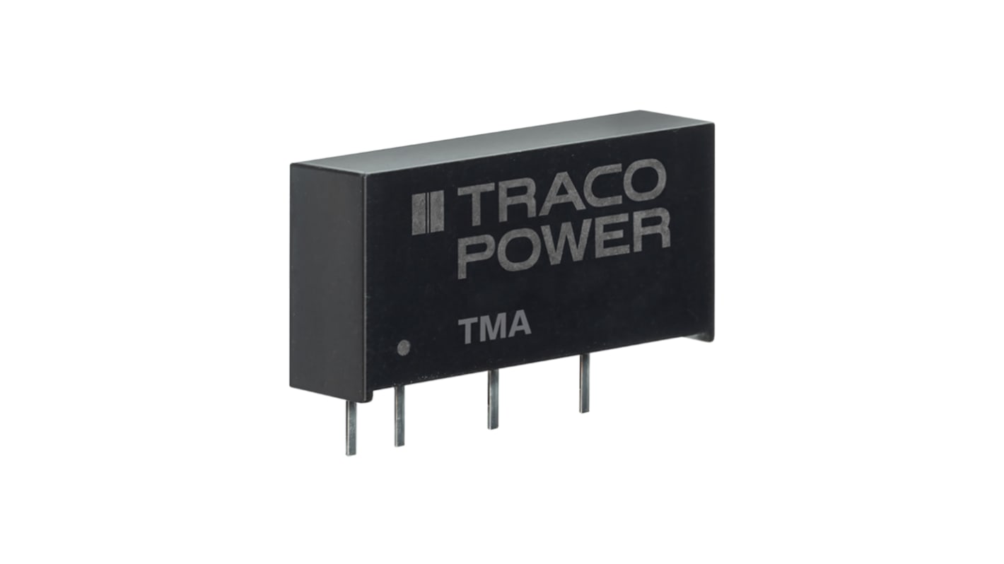 TRACOPOWER TMA DC-DC Converter, 5V dc/ 200mA Output, 4.5 → 5.5 V dc Input, 1W, Through Hole, +85°C Max Temp