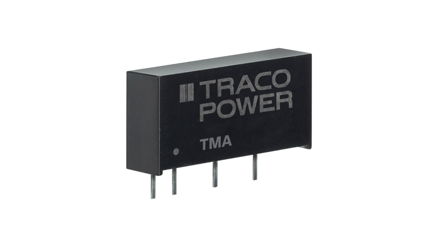 TRACOPOWER DC-DCコンバータ Vout：12V dc 4.5 → 5.5 V dc, 1W, TMA 0512S