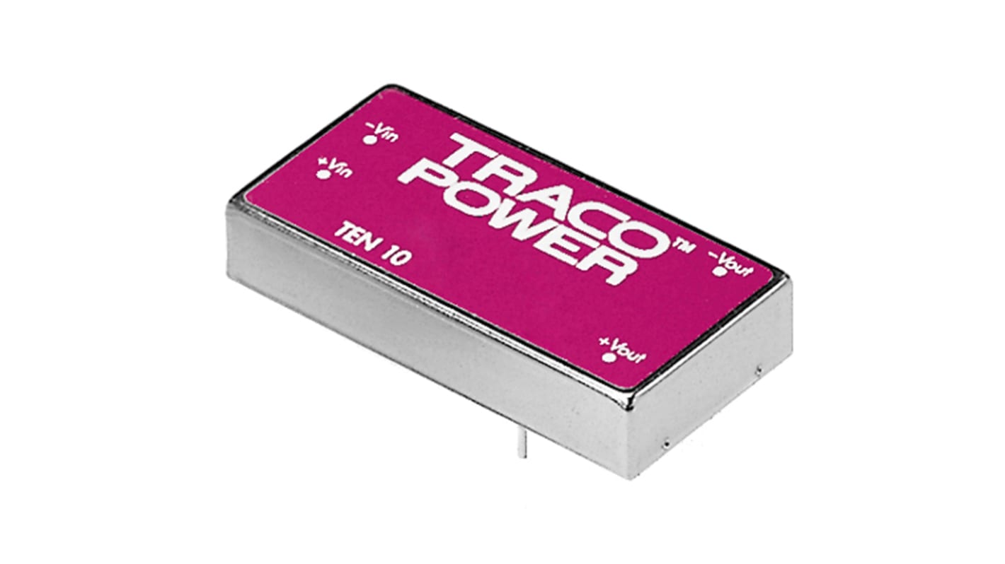 Convertisseur DC-DC TRACOPOWER, TEN 10, Montage traversant, 10W, 1 sortie, 15V c.c., 670mA