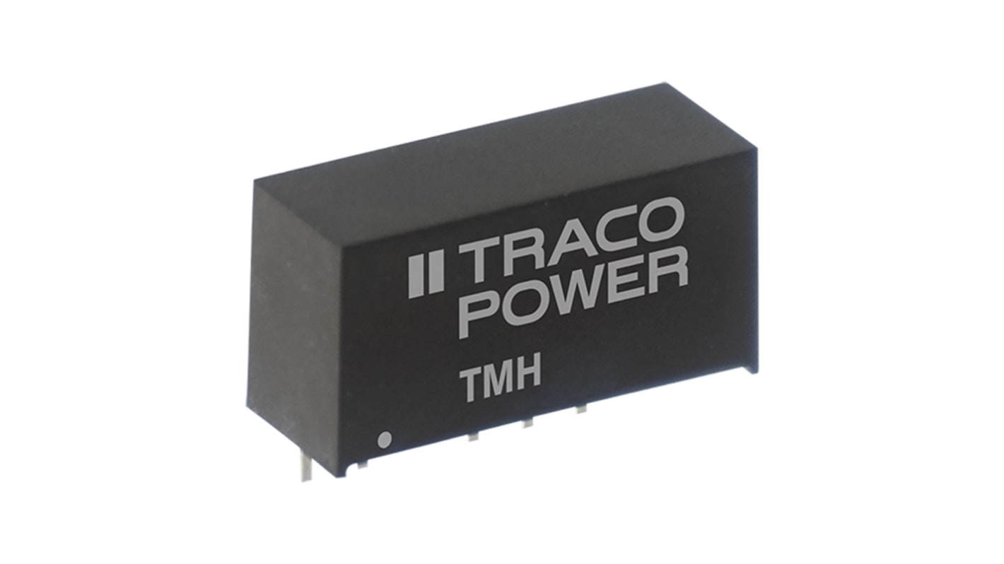 TRACOPOWER TMH DC-DC Converter, ±12V dc/ 80mA Output, 4.5 → 5.5 V dc Input, 2W, Through Hole, +85°C Max Temp