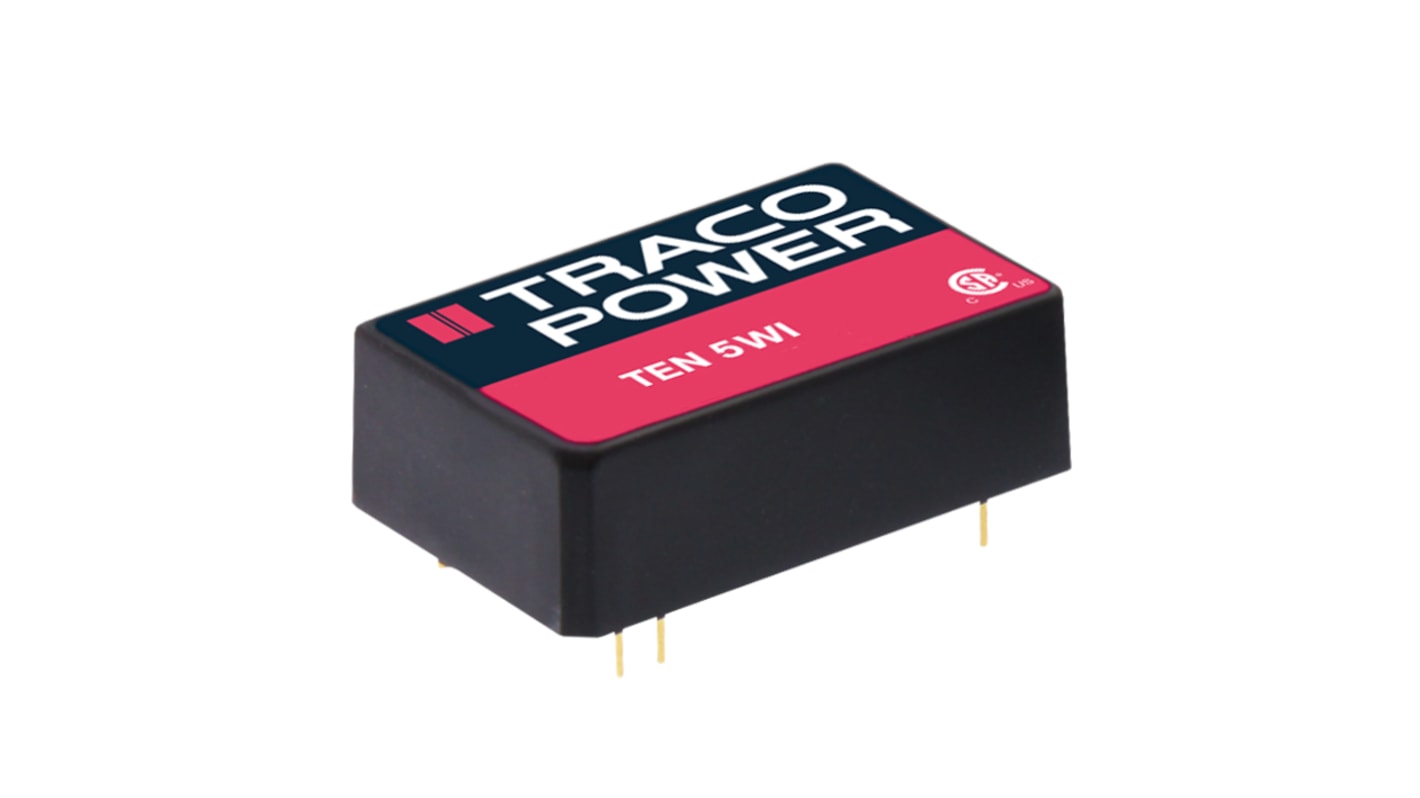 TRACOPOWER TEN 5WI DC-DC Converter, ±15V dc/ 200mA Output, 9 → 36 V dc Input, 6W, Through Hole, +85°C Max Temp