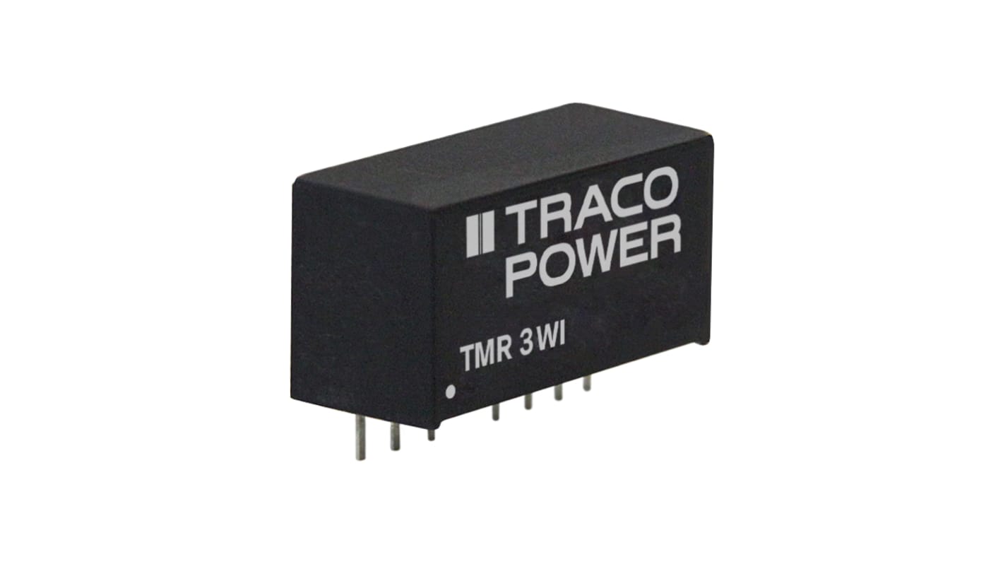 TRACOPOWER TMR 3WI DC-DC Converter, 5V dc/ 300mA Output, 9 → 36 V dc Input, 3W, Through Hole, +85°C Max Temp