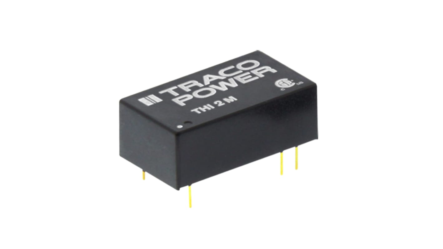 TRACOPOWER THI 2M DC-DC Converter, 5V dc/ 400mA Output, 10.8 → 13.2 V dc Input, 2W, Through Hole, +71°C Max Temp