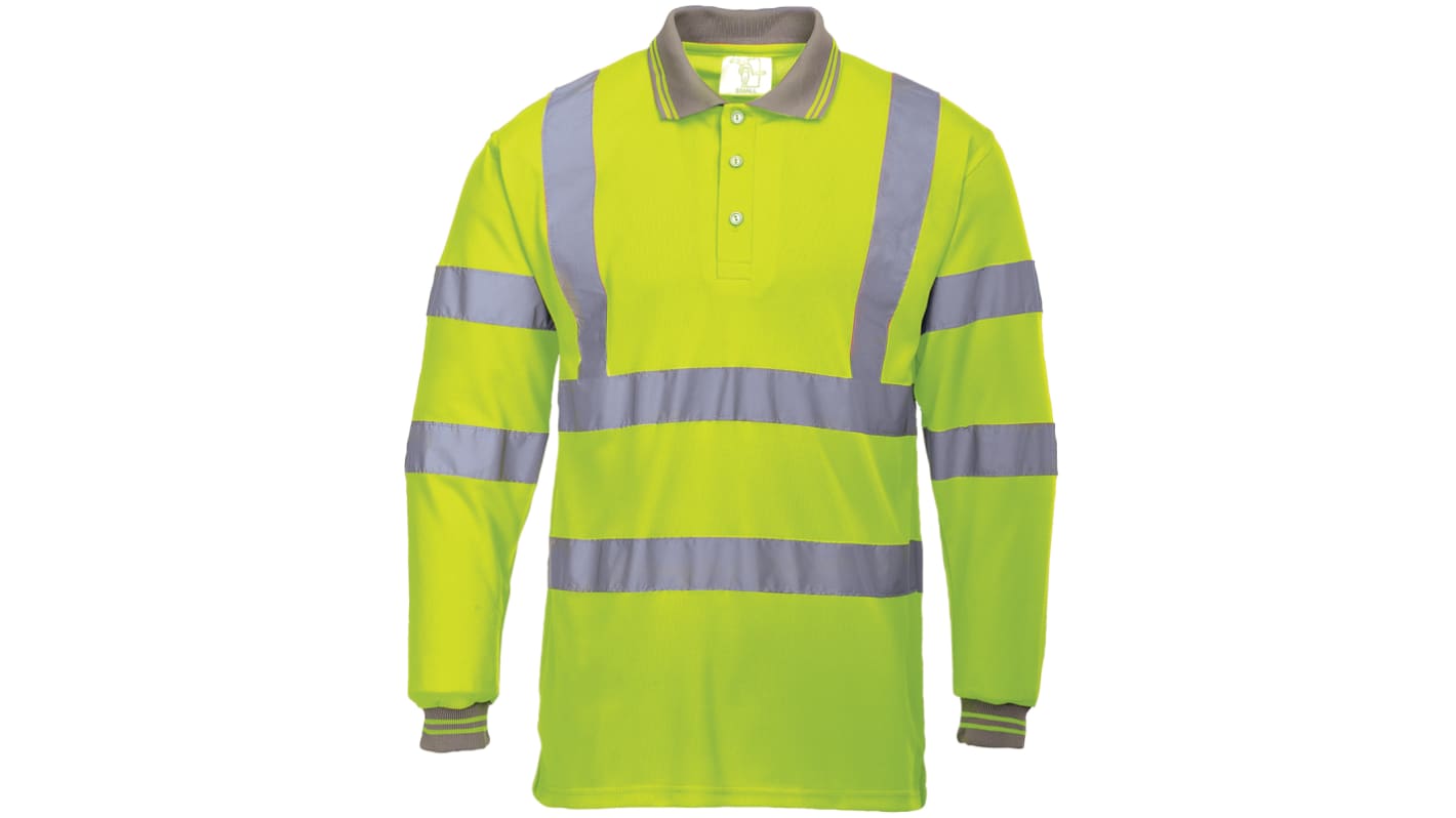 Polo haute visibilité manches longues RS PRO, Jaune, taille XL, Mixte, Polyester