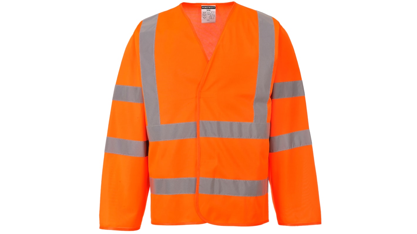 RS PRO Unisex Warnschutzjacke Reflektierend, Polyester Orange, Größe L bis XL
