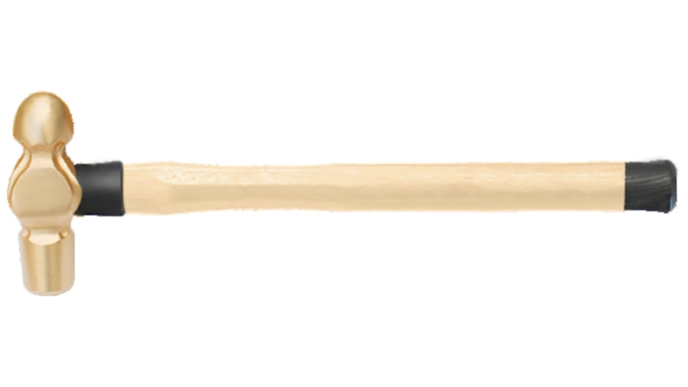 Bahco Hammer, Kugelhammer aus Aluminium, Bronze Holz-Stiel 450g 325,0 mm