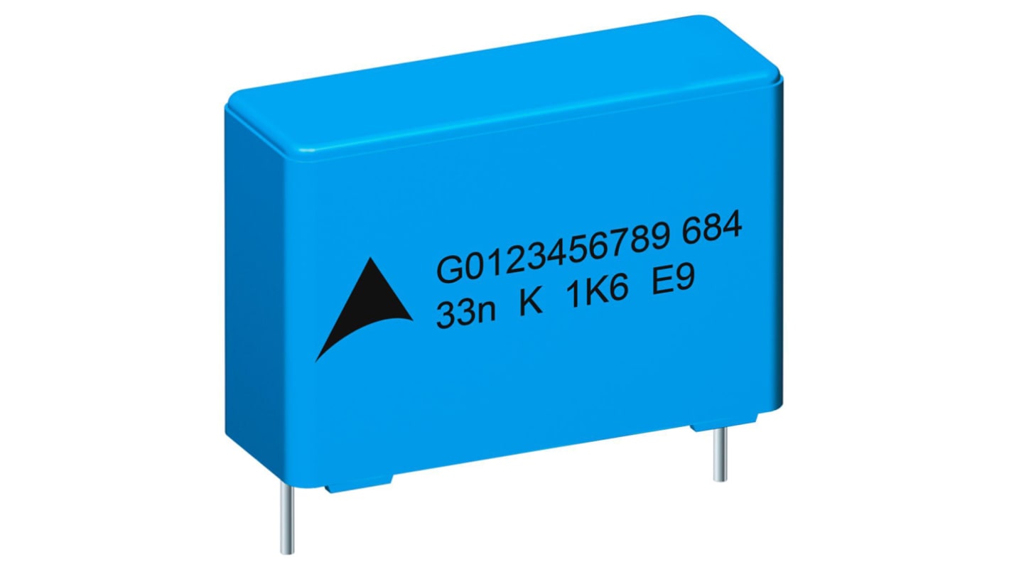 EPCOS B32682 Polypropylene Film Capacitor, 1.6 kV dc, 500 V ac, ±10%, 1.5nF