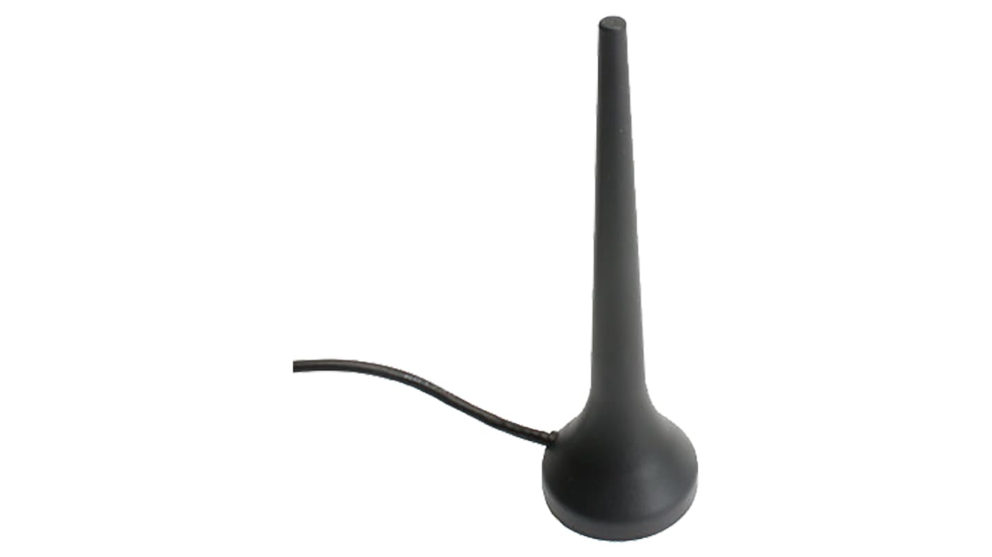 Mindenirányú Siretta Többsávos antenna Mágneses MIKE1A/1.2M/SMAM/S/S/20 Rövid, Belső SMA Apa 3dBi 2G (GSM/GPRS), 3G