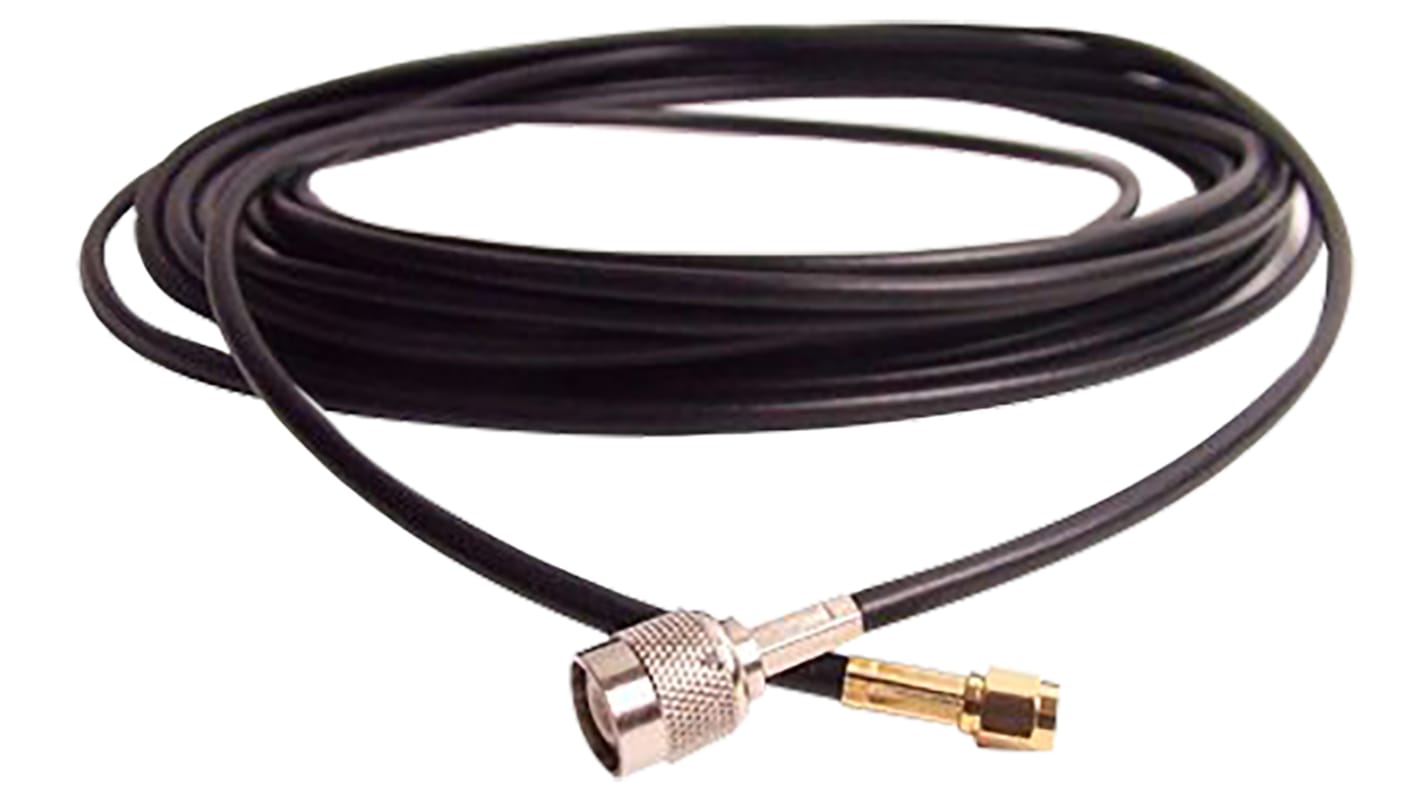 Cable coaxial RF LLC200A Siretta, 50 Ω, con. A: TNC, Macho, con. B: SMA, Macho, long. 5m Negro