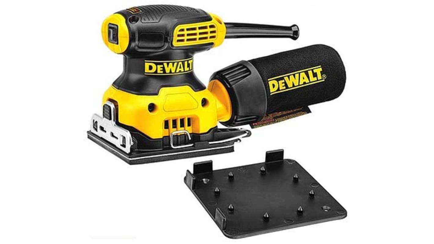 Vibrační bruska DWE6411-GB 230W obvod 1.6mm 108 x 115mm suchý zip 230V Zástrčka Euro, UK Dewalt