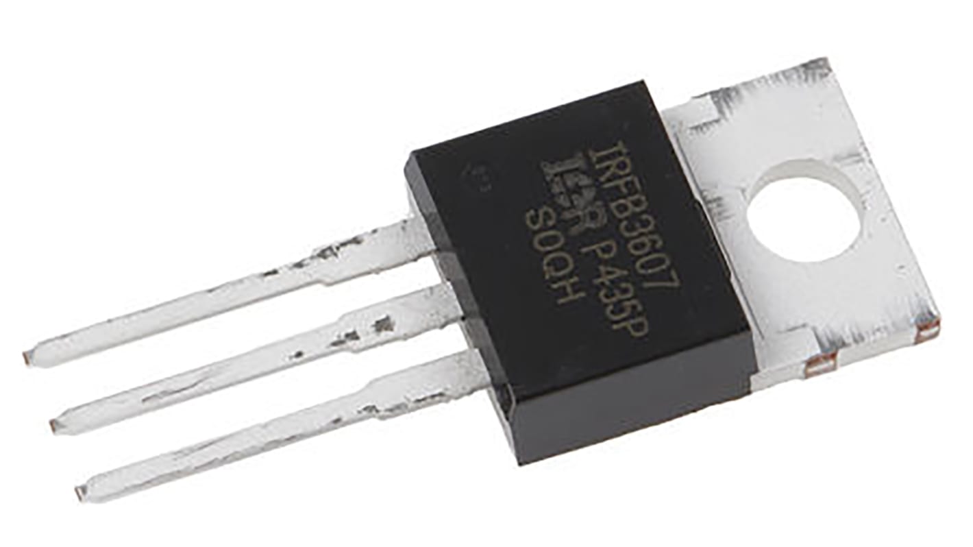 Infineon Nチャンネル MOSFET75 V 80 A スルーホール パッケージTO-220AB 3 ピン