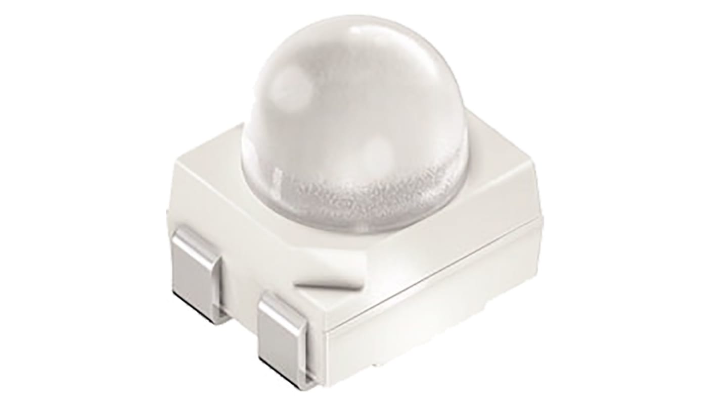 LED IR ams OSRAM de LEDs, λ 860nm, 63 → 200mW/sr, 70mW, ±15 °, encapsulado PLCC 4 de 4 pines, mont. SMD