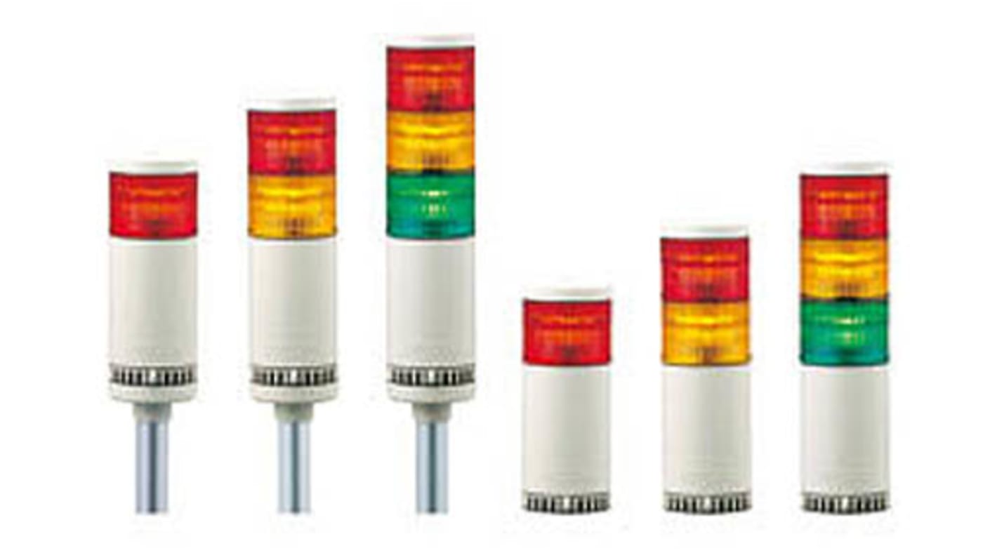 Patlite LMS LED Signalturm Linse Gelb, Grün, Rot Stroboskop Multifunktion