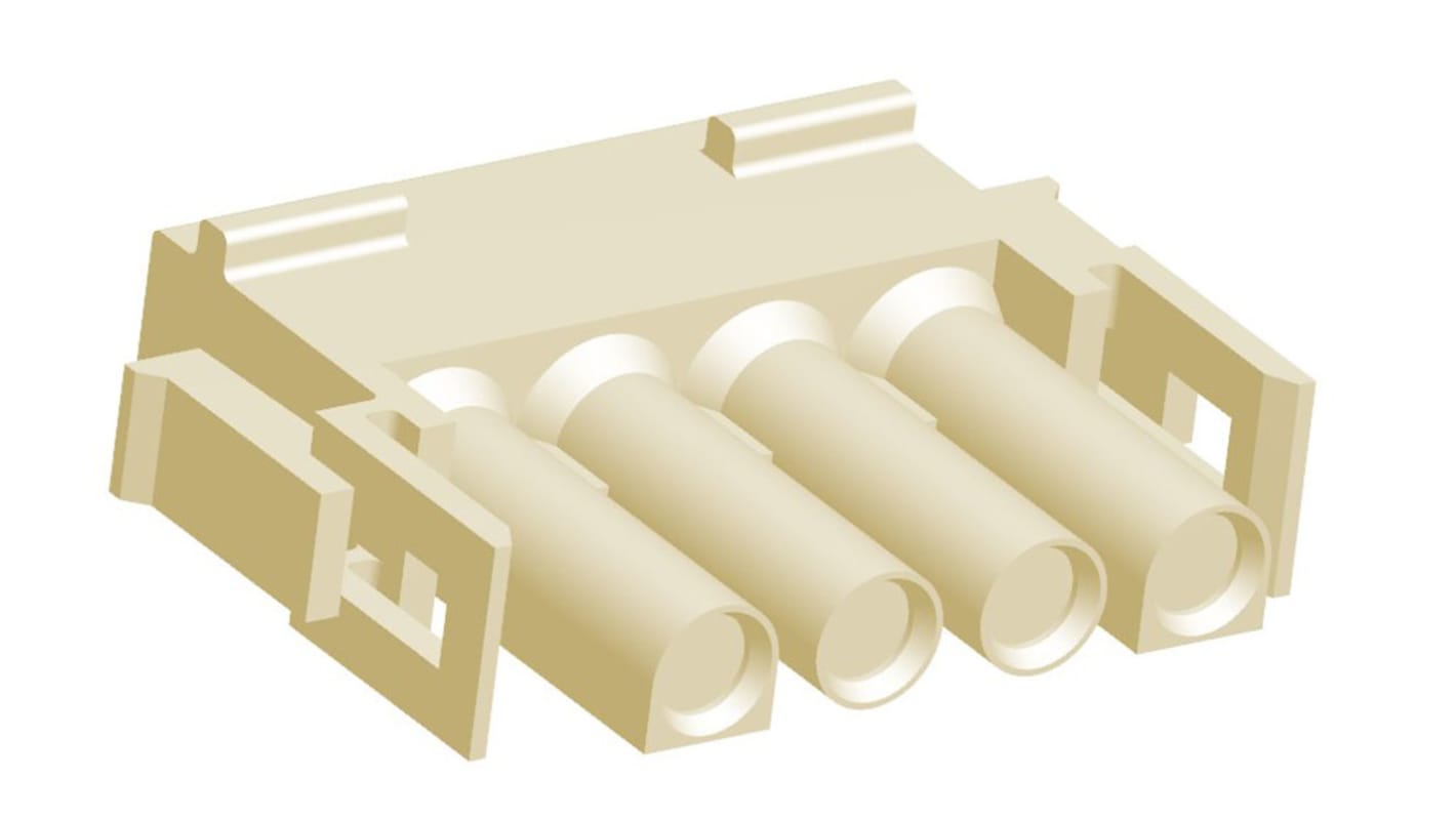 TE Connectivity, Universal MATE-N-LOK Male Connector Housing, 6.35mm Pitch, 4 Way, 1 Row