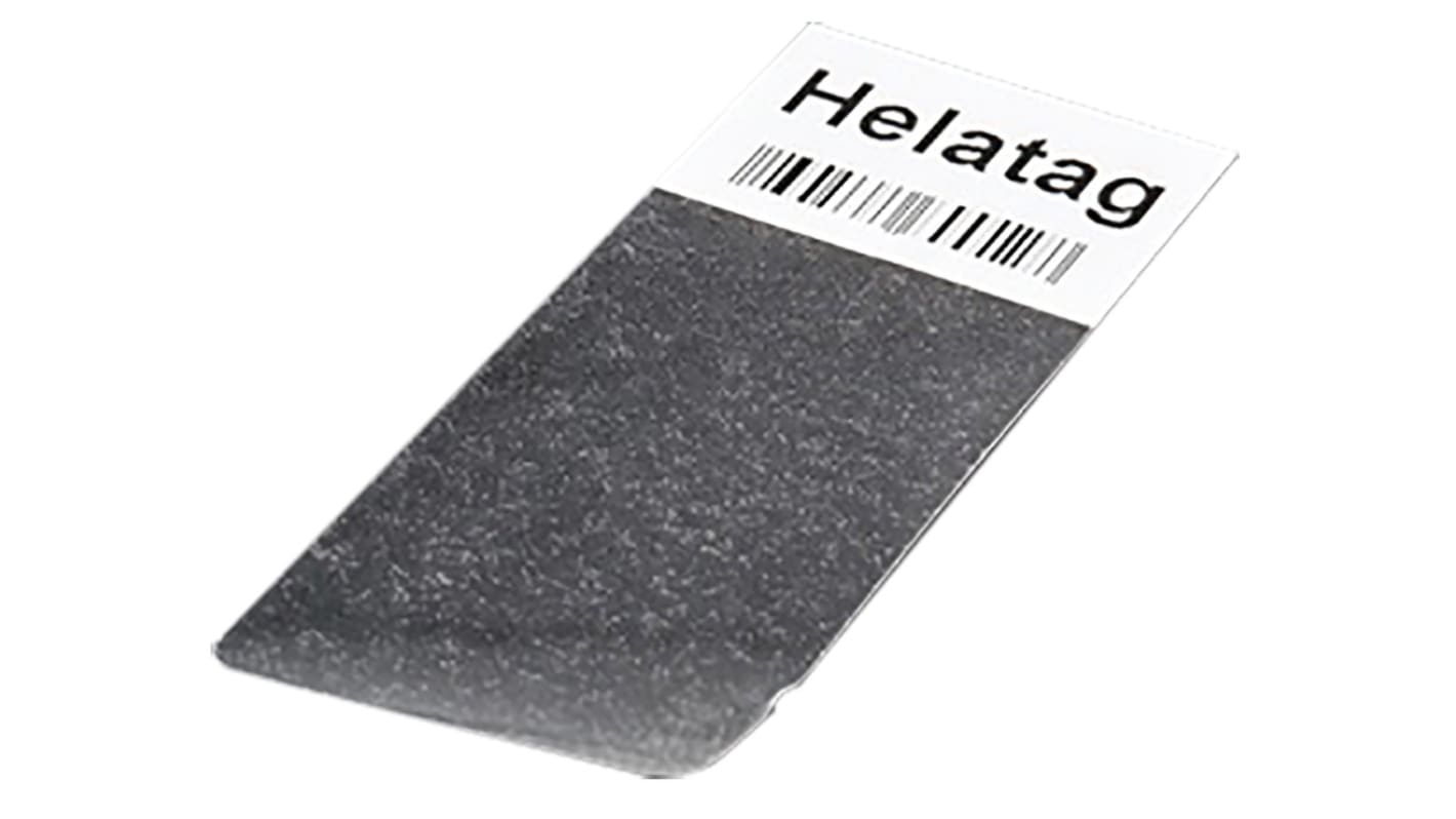 HellermannTyton Helatag Kabeletiketten x 19.05mm, 2500 auf Transparent/Weiß Polyester