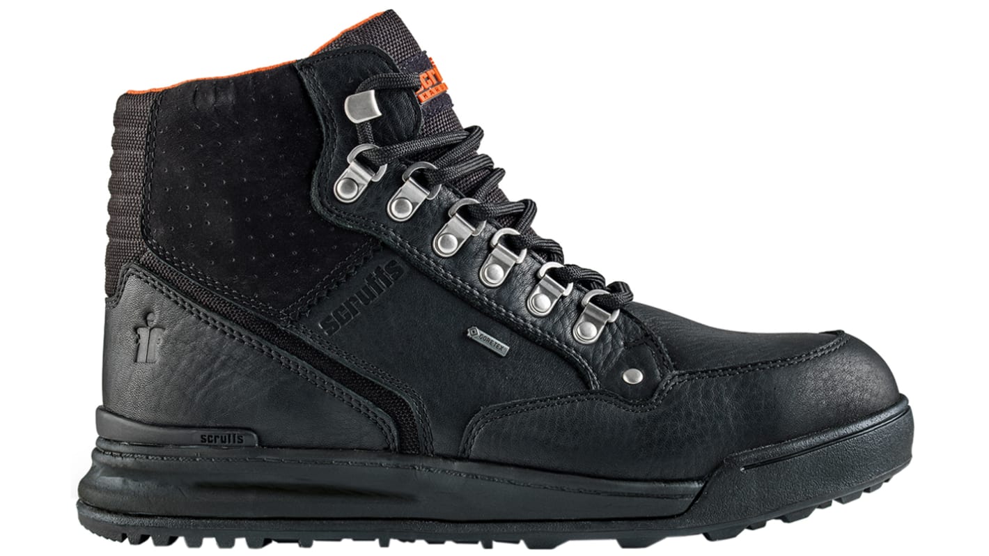 Scruffs Grind GTX EN20345 S3, Herren, Sicherheitsstiefel Schwarz, mit Stahl-Schutzkappe, Größe 42 / UK 8