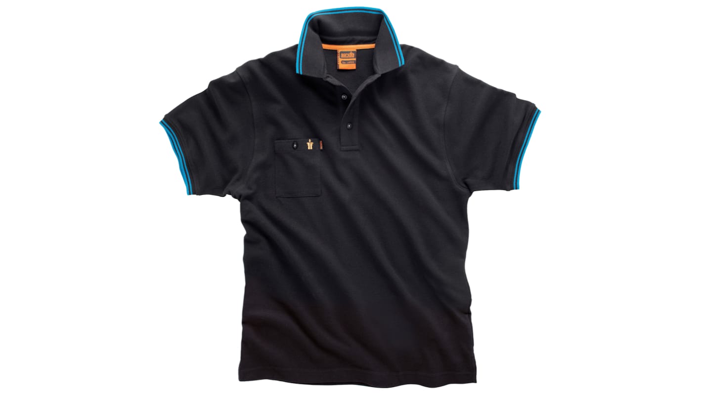 Polo Cotone Nero/Blu per Uomo