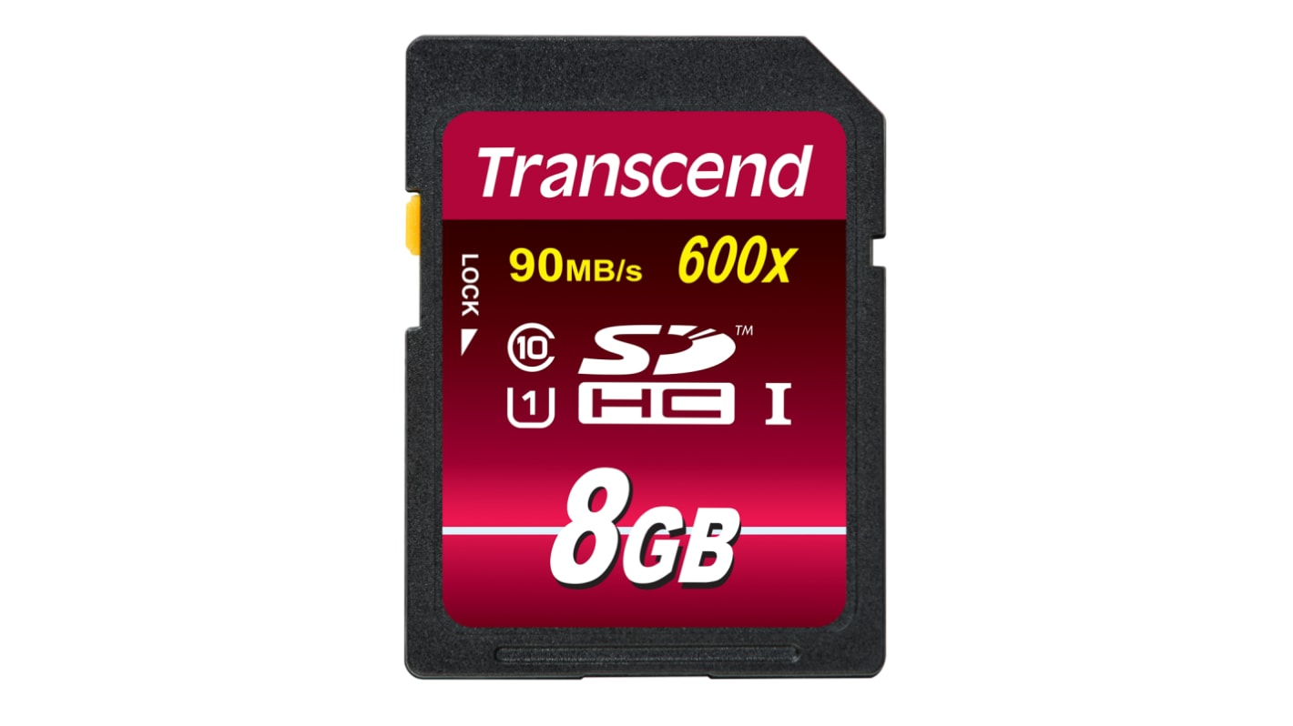 Tarjeta SD Transcend SDHC 8 GB MLC Ultimate -25 → +85°C 600x