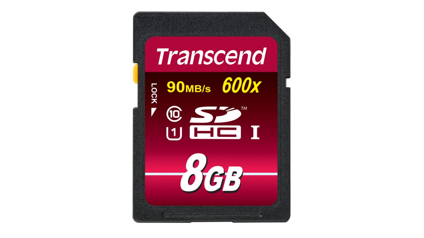 Transcend 8 GB SDHC SD Card, Class 10, UHS-1 U1