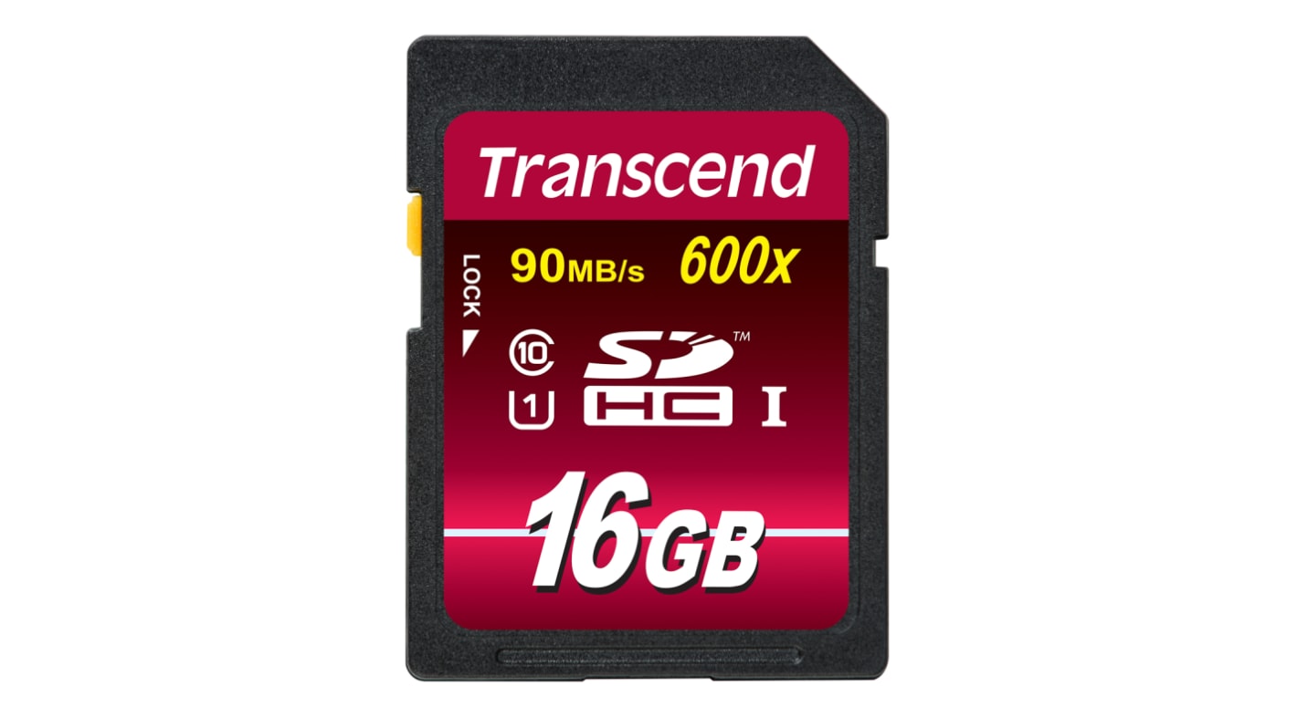 Tarjeta SD Transcend SDHC 16 GB MLC Ultimate -25 → +85°C 600x